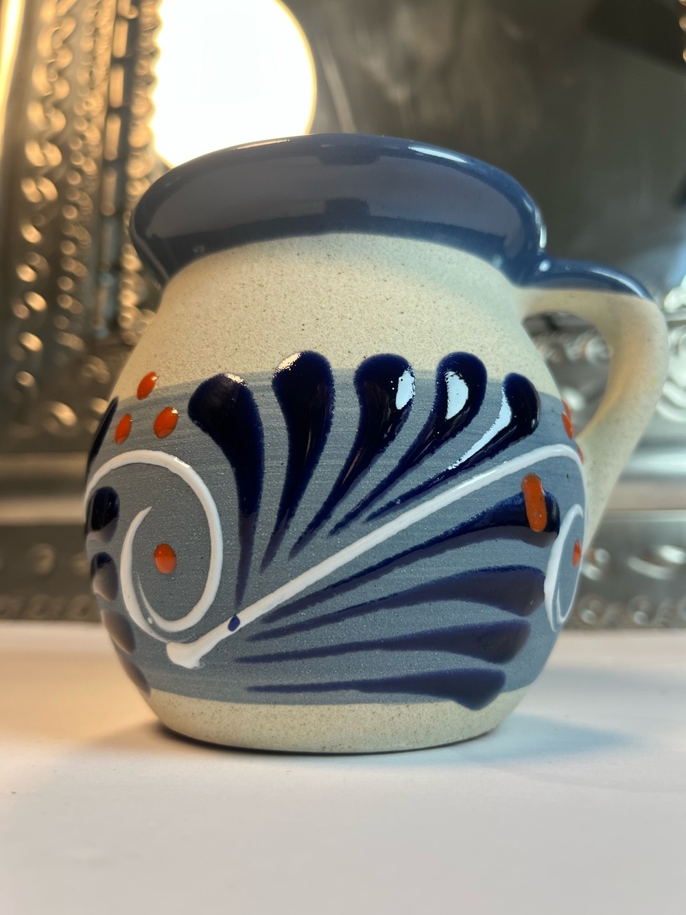 Jarrito Coffee Mug Mexican terracotta pottery art clay - Picture 9 of 9